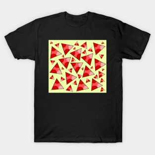 Floating triangles in red T-Shirt